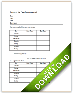 Request for Flex-Time Approval